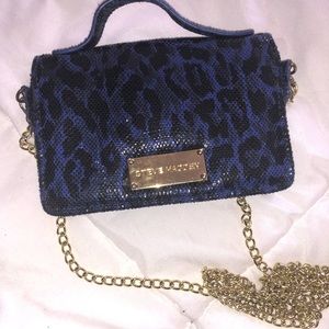 Steve Madden Blue leopard purse.